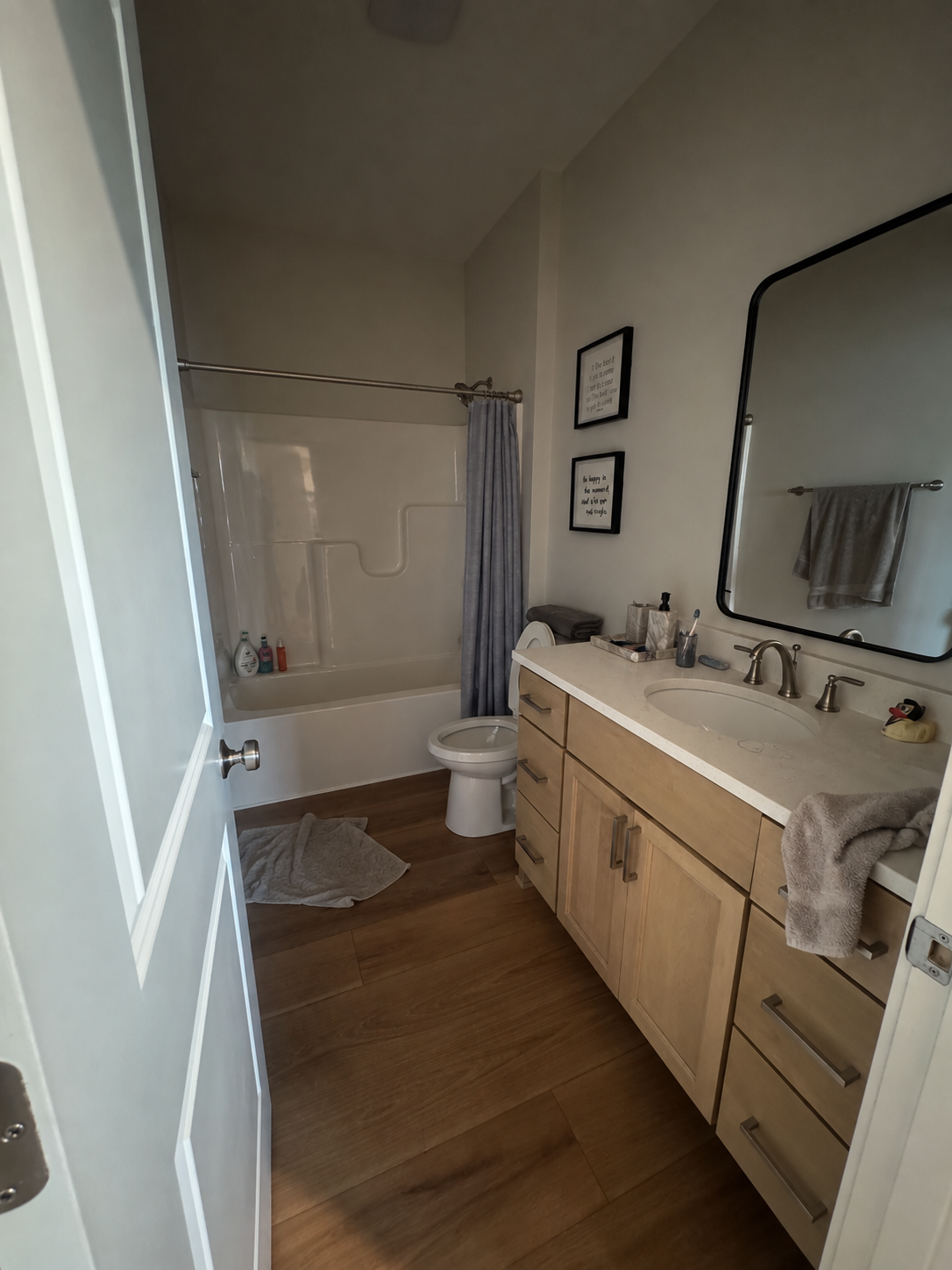Airbnb Bathroom Turnover — before cleaning